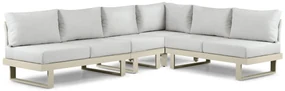 Hoek loungeset 6 personen Aluminium Taupe Lifestyle Garden Furniture Lorenzo