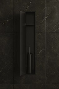 Hotbath &More inbouw toiletborstel en toiletrolhouder zwart geborsteld PVD