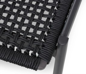 Coco Ralph Ligbed Verstelbaar Aluminium/wicker Grijs