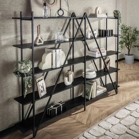 Grote Plankenkast Industrieel Metaal - 220x35x181cm.