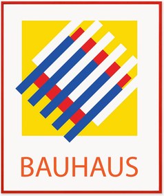 Ingelijste digitale print Bauhaus Grill
