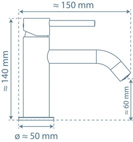 Schutte Aragon wastafel koudwaterkraan chroom