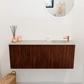 Mondiaz Joya DLux 100cm toiletmeubel ruby met wastafel faye rechts 1 kraangat opalo