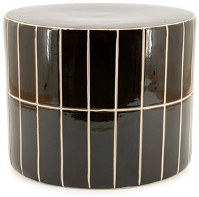 Rond Laag Tafeltje Bruin - 42 X 42cm.