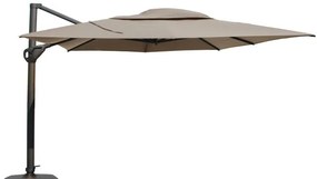 4 Seasons Outdoor Hacienda parasol 300 x 400 cm taupe, antraciet frame  Parasol    taupe weerbestendig