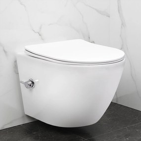 Hangende toilet REA Carlo Lux Rimless met bidetfunctie
