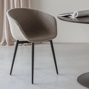 Design Kuipstoel Grijs Boucle