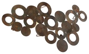 Art Deco wandlamp koper 77 cm - Circles