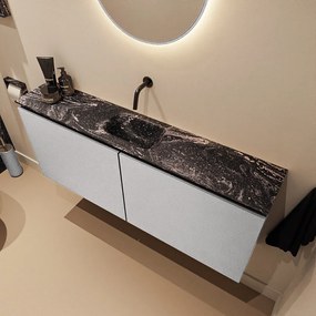 Mondiaz Ture DLux toiletmeubel 120cm plata met wastafel lava midden zonder kraangat