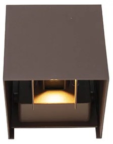 Buiten wandlamp roestbruin incl. LED 2-lichts IP54 - Edwin