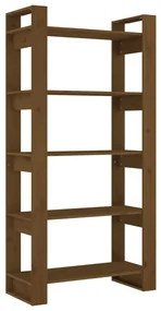 vidaXL Boekenkast/kamerscherm 80x35x160 cm massief hout honingbruin