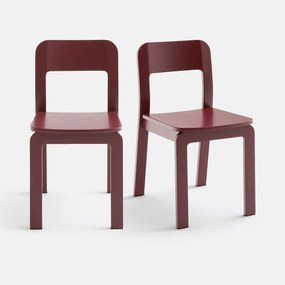 Set van 2 gebeitste massief berken stoelen, Talet