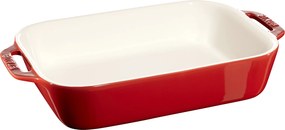 Staub Ceramique Ovenschaal 27 cm, Rechthoekig, Kersenrood - Ceramique - Staub
