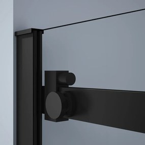 Gelco Dragon Black douchedeur voor hoekinstap 80cm zwart