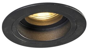 Set van 6 Moderne inbouwspot zwart 9,2 cm draai- en kantelbaar - Chuck GU10 Binnenverlichting Lamp