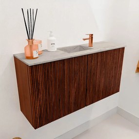 Mondiaz Joya DLux 80cm toiletmeubel ruby met wastafel faye midden 1 kraangat glace