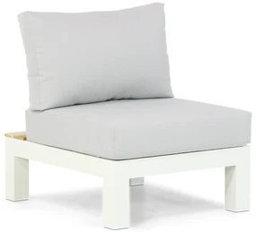 Loungeset 6 personen Aluminium/teak Wit Lifestyle Garden Furniture Ravalla/Seaside