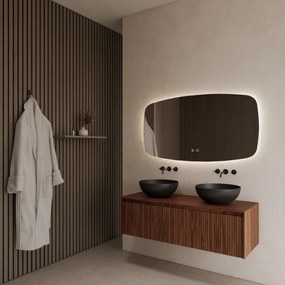 Gliss Design Timotheus badmeubel met ribbelfront 120cm walnut