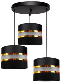 Hanglamp aan koord CORAL 3xE27/60W/230V zwart