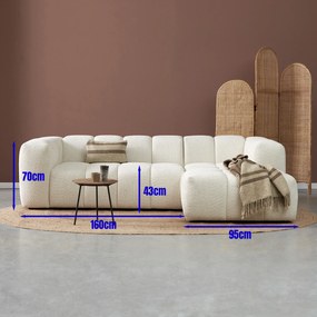 Design Bank Creme Hoek Links