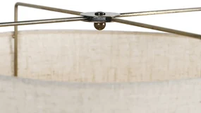 Design vloerlamp beige linnen kap - Rich Design E27 cilinder / rond Binnenverlichting Lamp