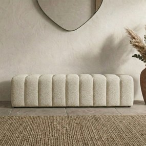 Bankje Zachte Stof Naturel 180 Cm