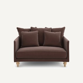 2-zits compacte bank in linnen fluweel, LAZARE