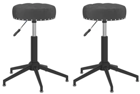 vidaXL Eetkamerstoelen 2 st draaibaar fluweel zwart