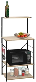 vidaXL Magnetronkast 60x39,6x123 cm spaanplaat zwart en eikenkleurig