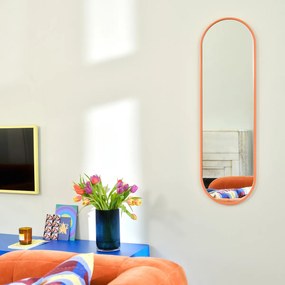 Ovale wandspiegel, lengte 30 x hoogte 100 cm, IODUS
