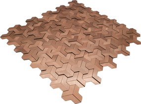 Zelfklevende Mozaïektegels Metaal | Trifold 3D Koper | 30,3×28 cm | Keuken, Bad &amp; WC