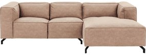 Goossens Bank Calvin beige, micro leer, 2-zits, modern design