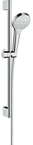 Hansgrohe Croma Select S Multi glijstangset met Croma Select S Multi handdouche EcoSmart 65cm met Isiflex`B doucheslang 160cm wit/chroom 26561400
