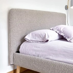 Kave Home Dyla Bedframe Grijze Boucle Stof