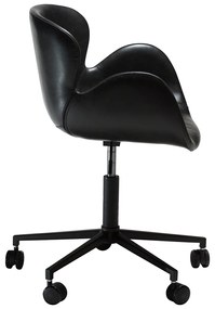 Dan-Form Gaia Design Bureaustoel Met Armleuning Zwart Kunstleer