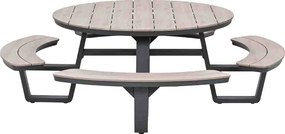 Garden Impressions Sarria picknick set Ø148 x 75 - donker grijs