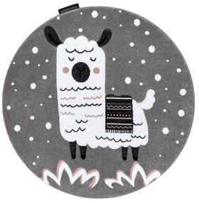 Tapijt PETIT LAMA ROND grijskleuring