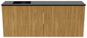 Mondiaz Joya 100cm toiletmeubel oak met wastafel faye links zonder kraangat urban