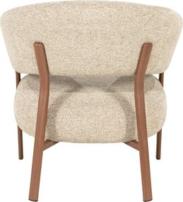 Fauteuil Met Houten Poten Bruin