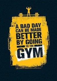 Ilustratie Gym Workout Motivation Quote, subtropica