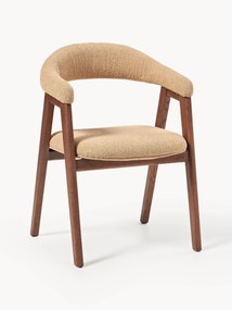 Armstoel Nik met bouclé vulling