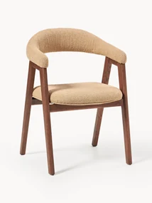 Armstoel Nik met bouclé vulling