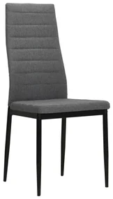vidaXL Eetkamerstoelen 4 st stof lichtgrijs