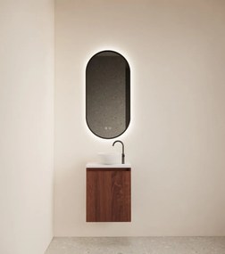 Gliss Design Echo toiletmeubel 40cm choco eiken met toppaneel wit mat