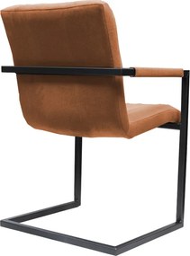 Eetkamerstoel - Lara met leuning - stof Element bruin 07