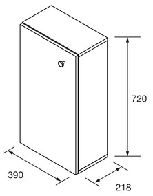 Muebles Elif kast 40cm wit glans