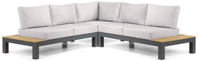 Loungeset 5 personen Aluminium/Teak Grijs Lifestyle Garden Furniture Vittoria
