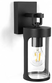 Zaragoza Muurlamp Zwart met Lichtsensor LED