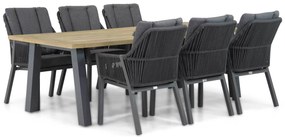 Tuinset 6 personen 240 cm Rope Grijs Lifestyle Garden Furniture Verona/Glasgow