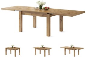 ROYAL eiken artisan, EETTAFEL, UITSCHUIFBAAR